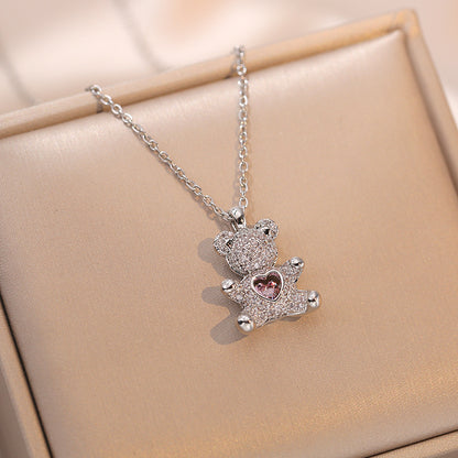 Bear Heart Love Necklace