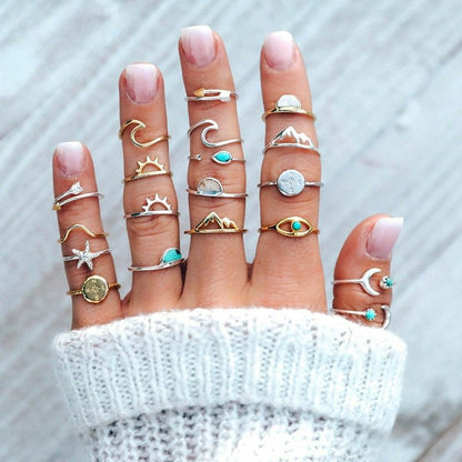 Radiant Elegance 19-Piece Women's Rings Collection