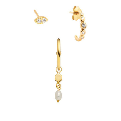 Chic Trio Statement Earrings Set