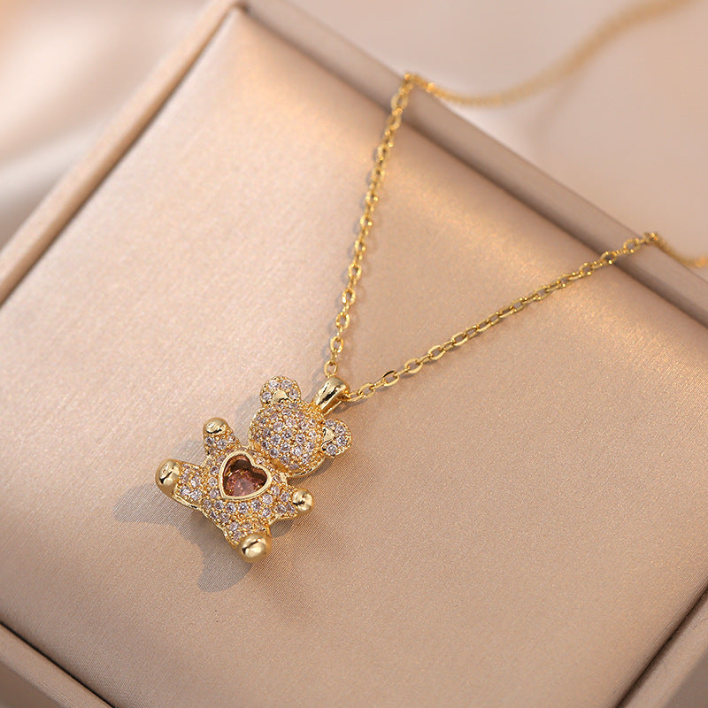 Bear Heart Love Necklace