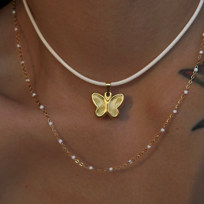 Colorful Wings Butterfly Pendant Necklace