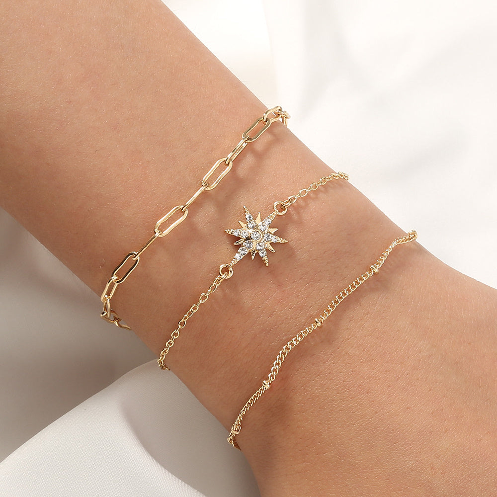 Starlit Glamour Multi-Layer Diamond Bracelet