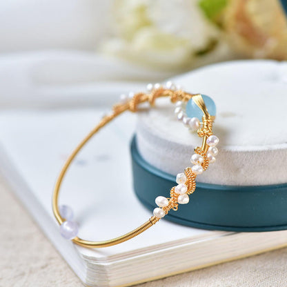 Gold Pearl Bracelet