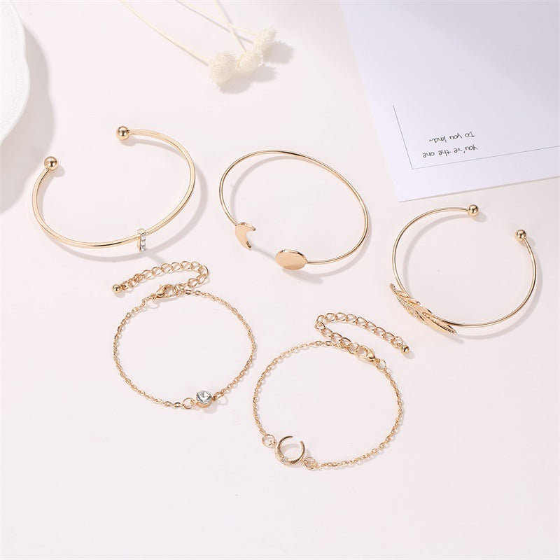 Boho Moon Bracelet Set