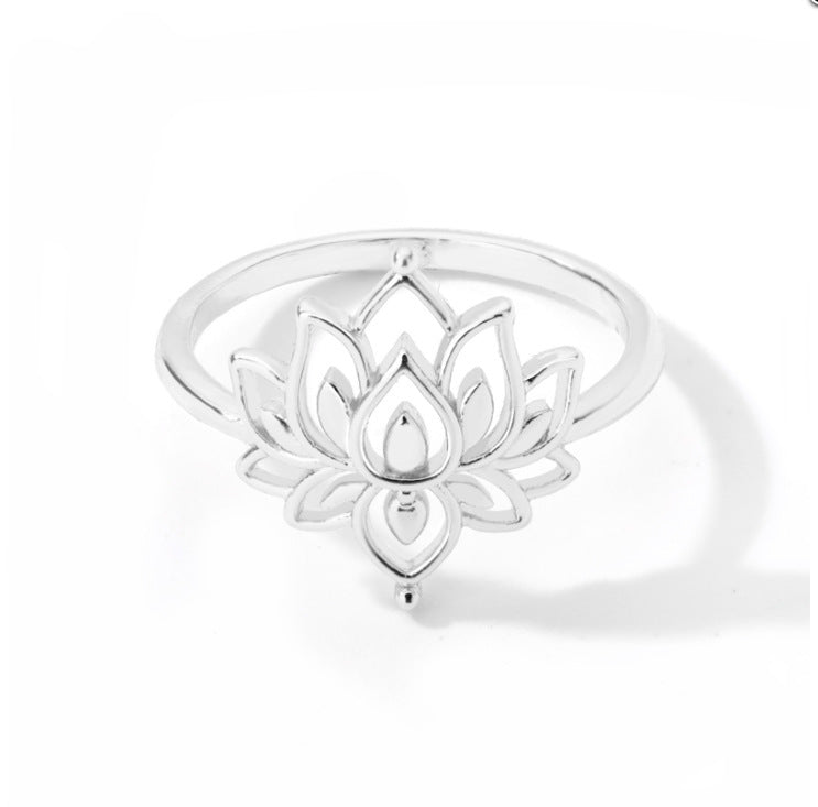Celestial Lotus Couple Rings