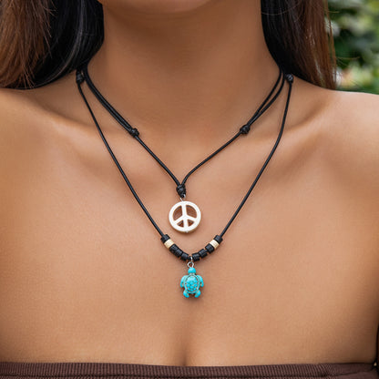 Starfish Shell Duo Necklace
