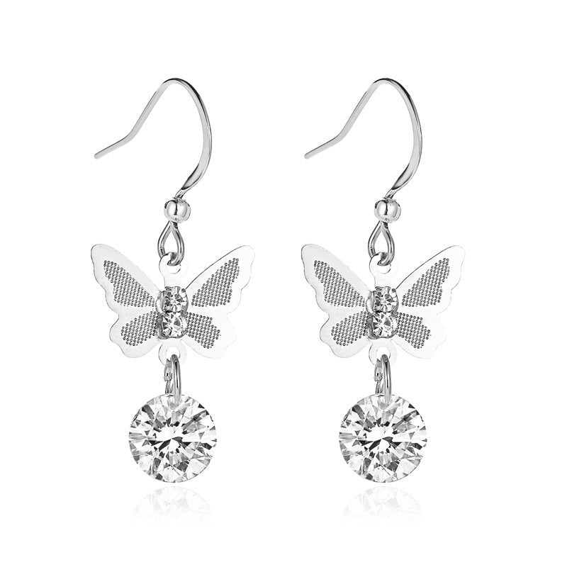 Radiant Grace Zircon Stud Earrings