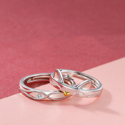 Whisker Charm Couple Rings